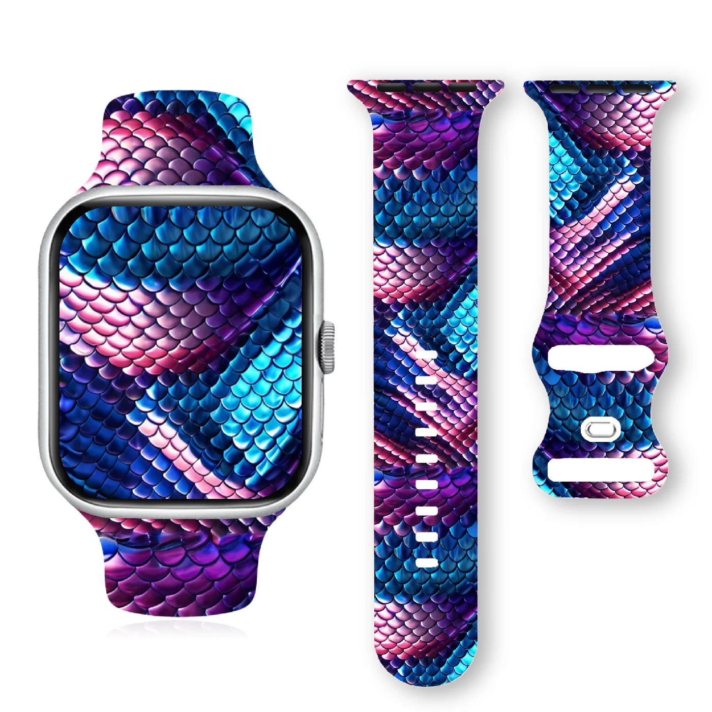 Rainbow Macaron Soft Silicone Band for Apple Watch 9 8 7 6 5 Ultra SE Size 38 40 41 42 44 45 49mm Strap Suitable for All iWatch