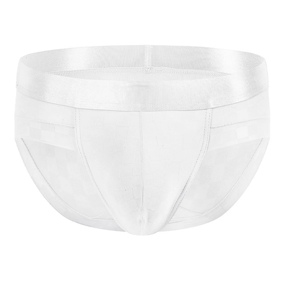 

Men's Sexy Large Pouch Boxer Briefs High Elasticity Breathable Cotton Underwear Pure Color Comfortable Short Triangle