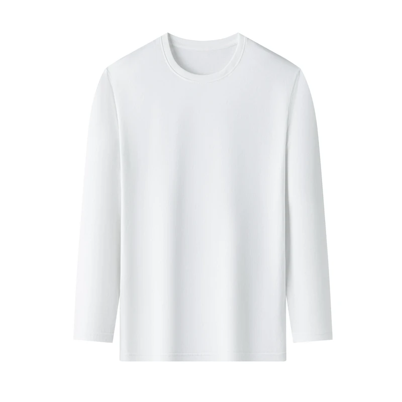 

Spring and Autumn Round Neck Sweater Men's Woolen Sweater Slimming Top Casual Solid Color Versatile Base Sweater
