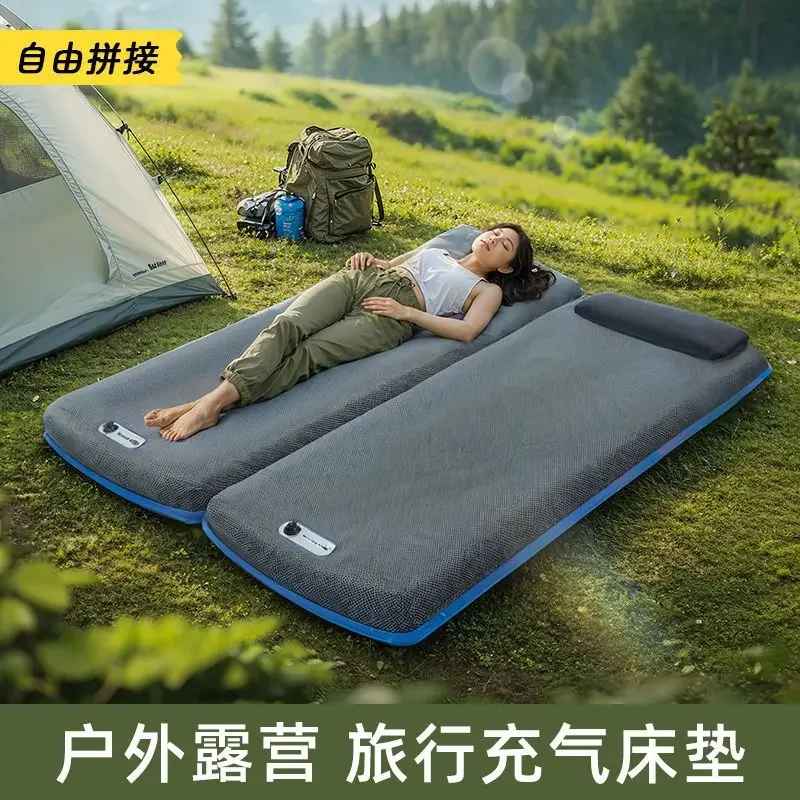 

Automatic inflatable mattress, enlarged and thickened indoor sleeping outdoor single double children's