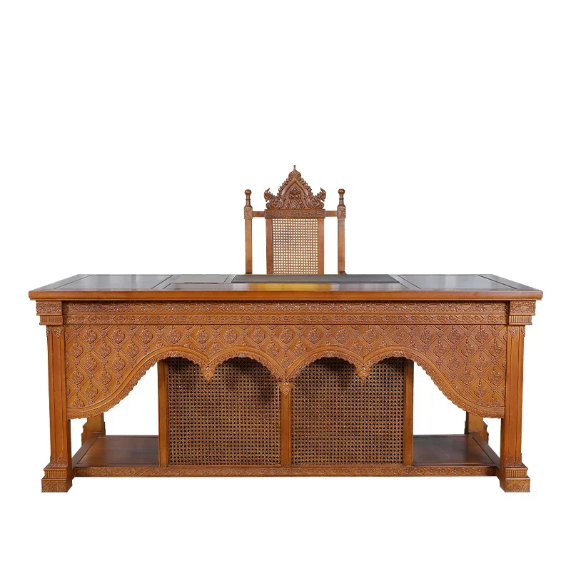 

Kung Fu Tea Table Solid Wood Large Board Table-Chair Set Tea Table Home Office Tea Table