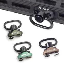 Tactical Metal BCM QD Sling Stud Mount Adapter Fit M-LOK Keymod Mount Base Swivel Strap Buckle Quick Release Button Accessories