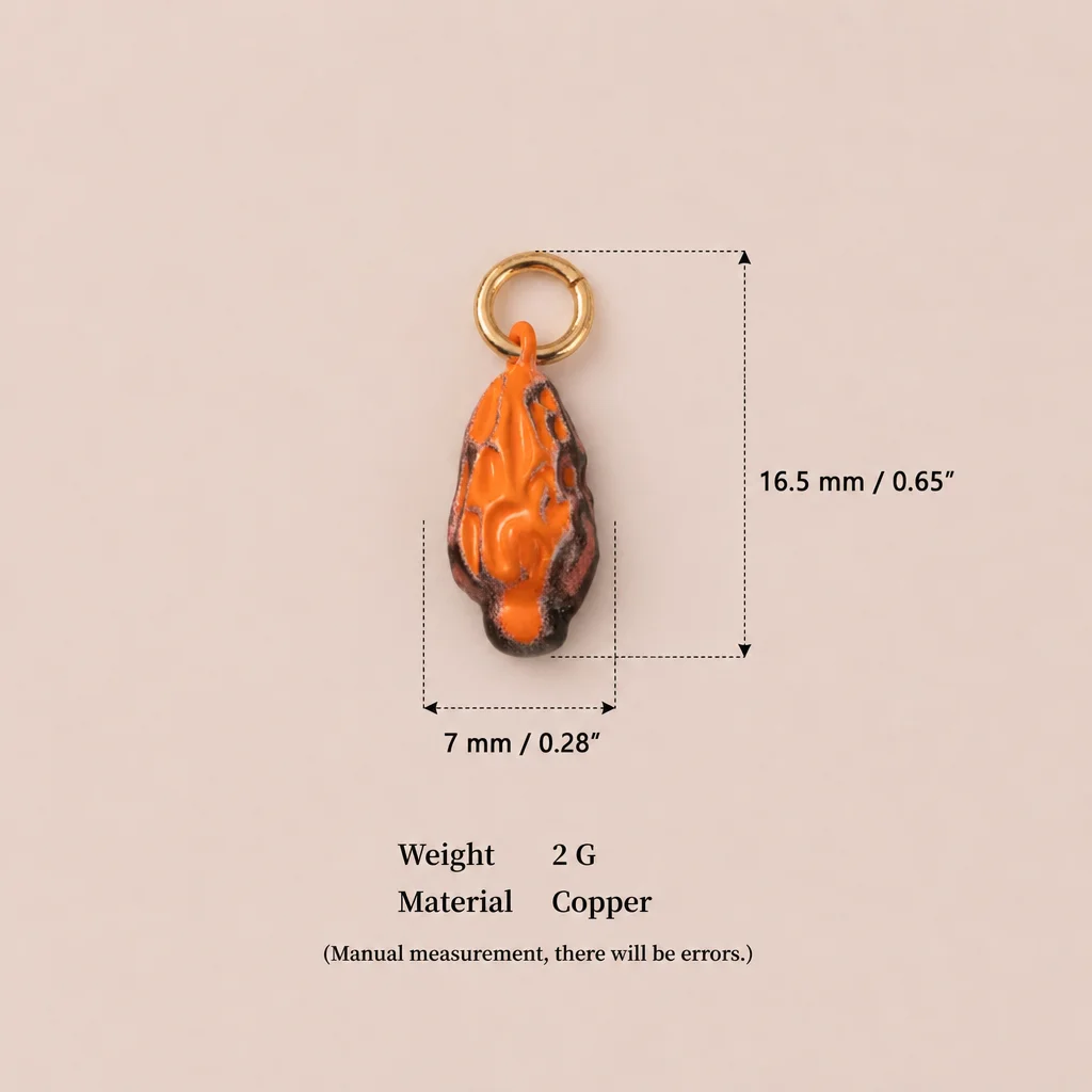 Einfache und modische niedliche Pflanzenserie, bunte Pilz-DIY-Anhänger für Schmuck. – Detail 3