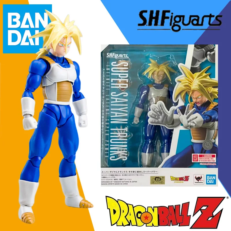 

In stock Bandai S.H.Figuarts Dragon Ball Z SUPER SAIYAN Trunks INFINITE LATENT SUPER POWER Anime Action Figure Model Toy Gift