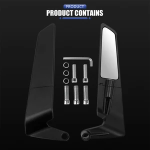 Espelhos retrovisores para motocicleta, asa de vento, rotação ajustável, para honda, yamaha, mt07, bmw, ktm, kawasaki, duke, acessórios 12 principais vendas yamaha xt espelhos - №11
