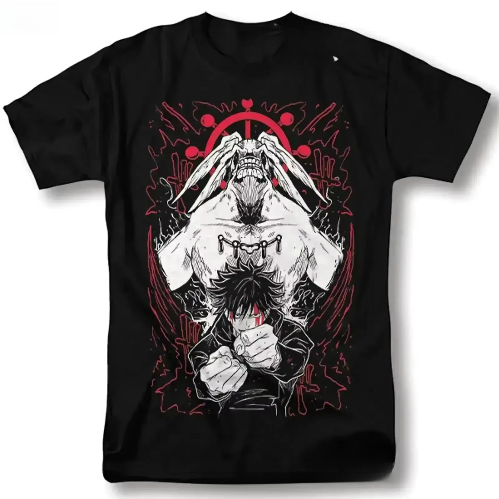 Jujutsu Kaisen Megumi Fushiguro Mahoraga Gojo 2026 New Summer TShirt Anime Manga Vintage Washed Homme Top for Soft
