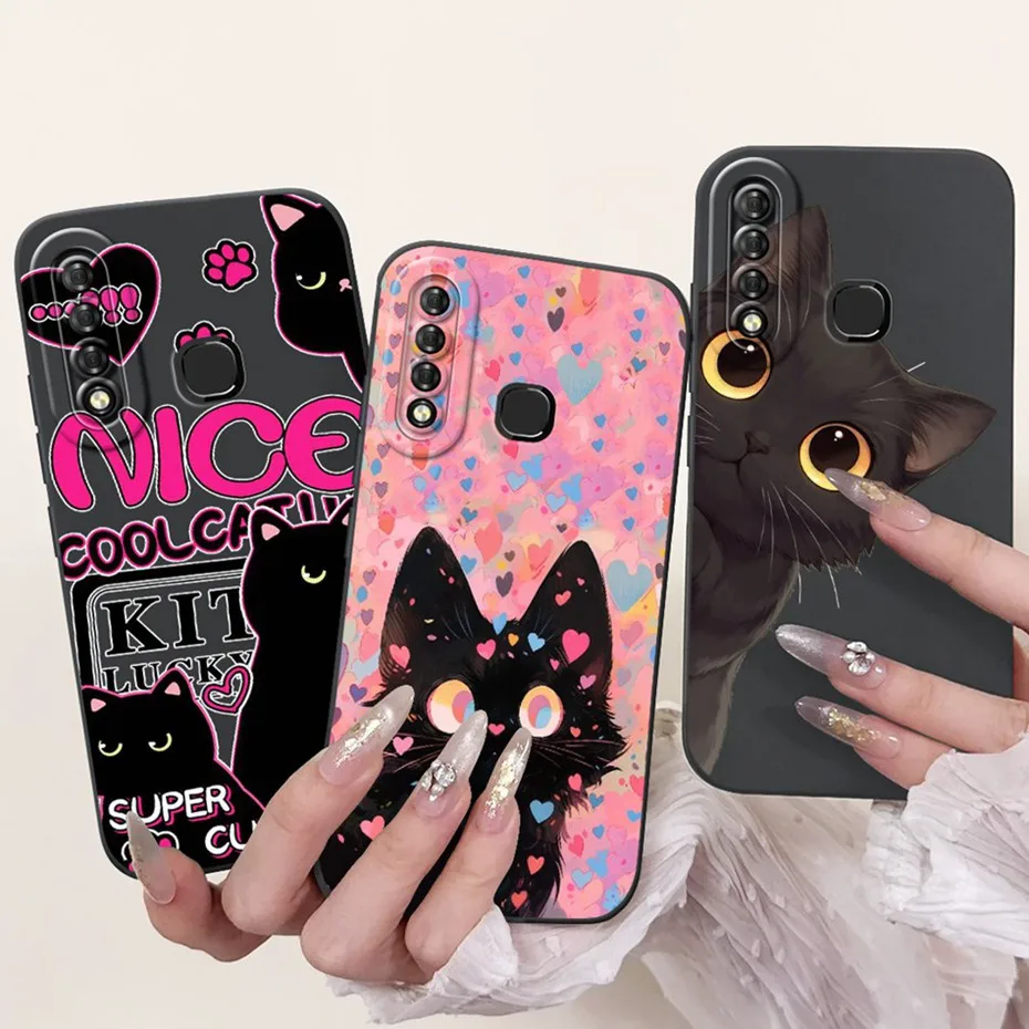 Cute New Design For Infinix Hot S4 Lens Protective Case For Infinix HotS4 Hot S 4 Soft Silicone TPU Phone Cases