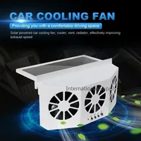 Solar Car Fan USB Rechargeable Exhaust Fan Air Circulation Cooling and Heat Dissipation High Wind Power 2/3 Head Ventilation Fan