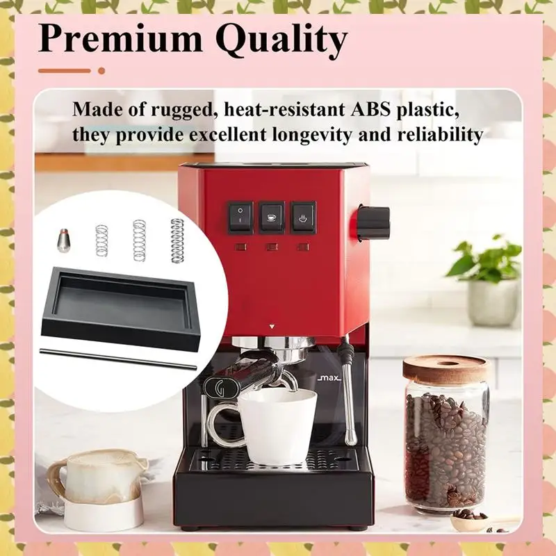 Caci Low Profile Thin Drip Tray & Hole Steam Tip & Spring Modification Kit, For Gaggia Classic Pro Espresso Coffee Machine