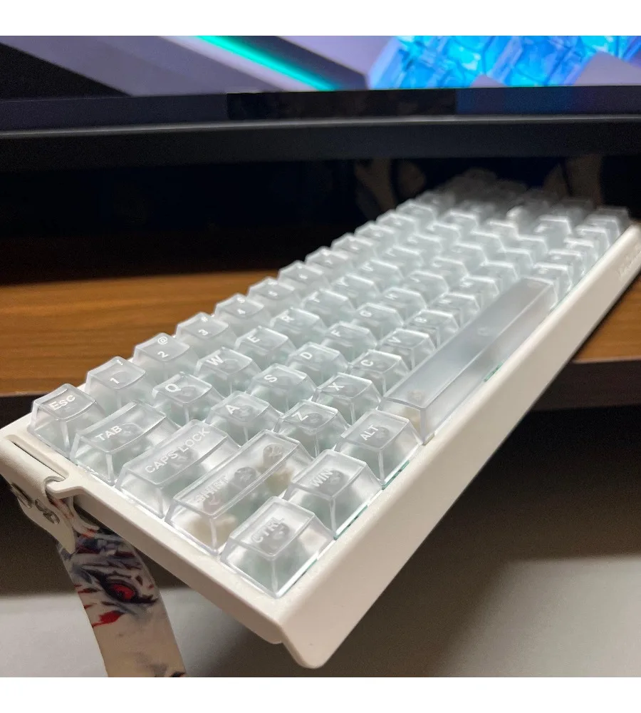 (Ice crystal transparent) Shanhai fog PC original factory height from ace68wooting little bee night demon keycap