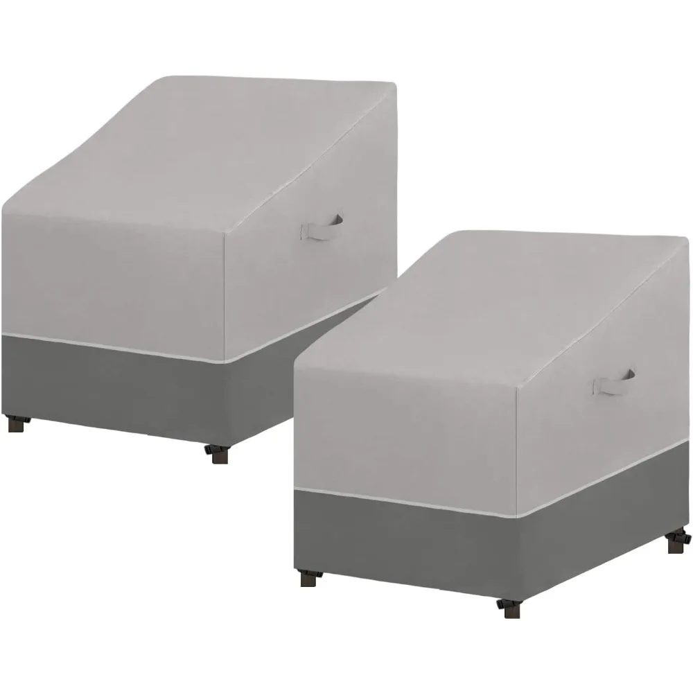 

Простой в использовании чехол для стула для патио, устойчивый к ультрафиолетовому излучению чехол для уличного стула, двухцветный водонепроницаемый чехол для уличной мебели со светоотражающей подшивкой