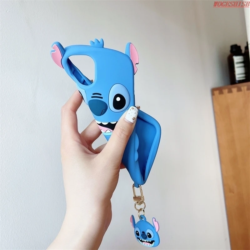 3D Stitch Cartoon Case For Vivo Y31 Y70 Y51 Y72 Y53S Y52 Y73 Y83 Y81 Y85 Y91C Y90 Y93 Z1 V9 With Pendant Soft Silicone Cover