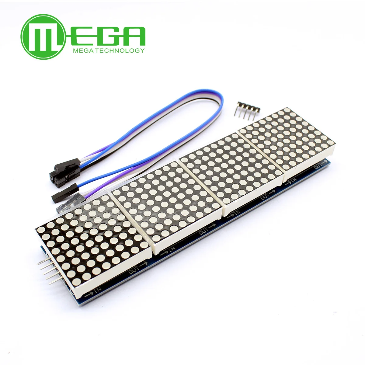 1pcs MAX7219 Dot Matrix Module For Microcontroller 4 In One Display with 5P Line