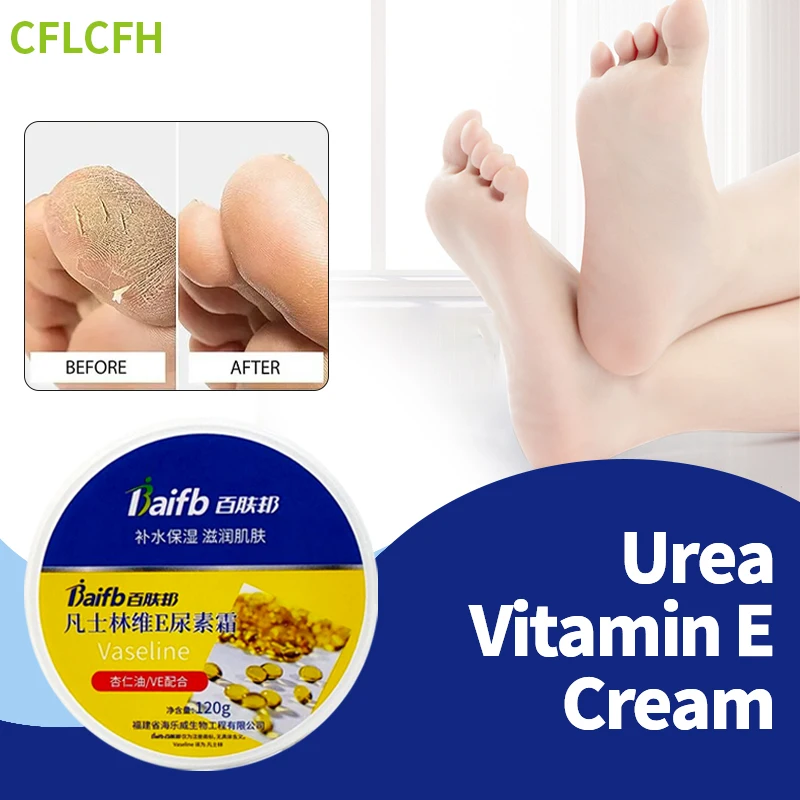 

Anti Crack Foot Cream 120g Drying Cracked Feet Repair Heel Cracking Hand Dead Skin Removal Moisturizing Care Urea Vitamin E Mask