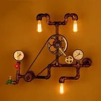 Vintage Loft Industrial LED Wall Lamp Room Decoration Iron Rust Water Pipe Retro Wall Lamp Sconce Lights Home Lighting Fixtures