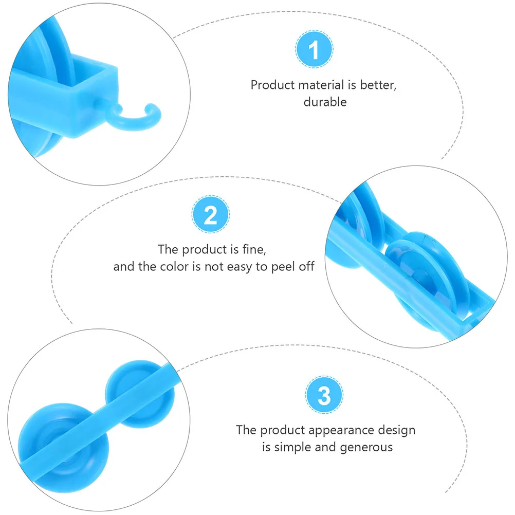 

6Pcs Double Pulley Plastic Physics Experiments Kit Portable Mechanic Teaching Equipment for School Use Plastic Double Pulley