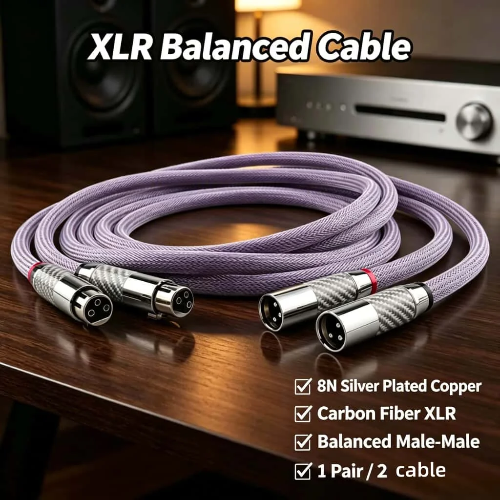 cable-d'interconnexion-xlr-symetrique-1-paire-3-broches-male-vers-femelle-8n-cuivre-plaque-argent-fibre-de-carbone-cable-xlr-hifi-pour-dac-et-amplificateur