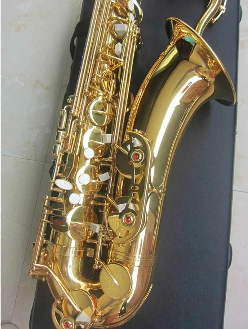 2026 New Style Bb Tenor Saxophone Brass Gold Professional w/ Carry Case