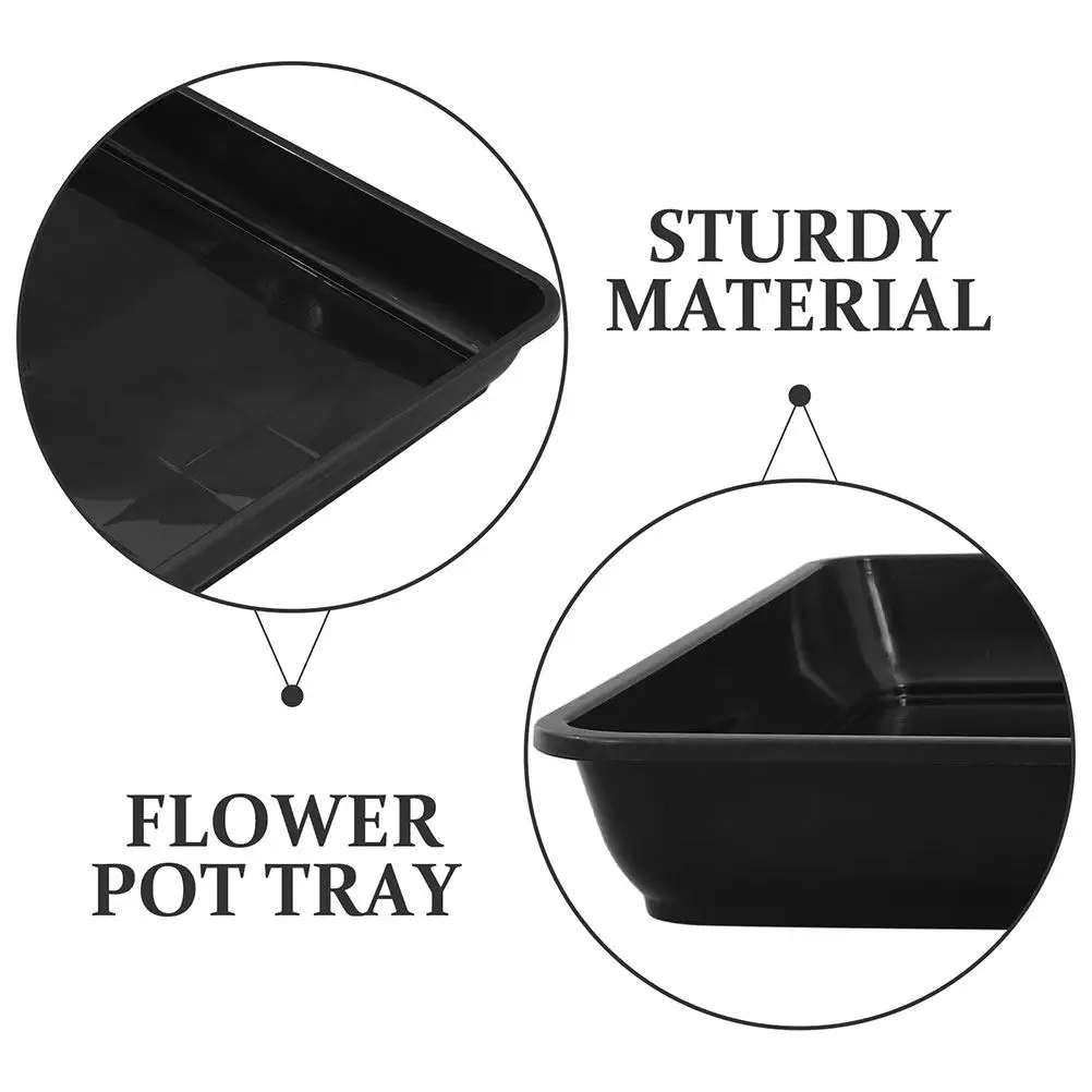 6pcs Square Plastic Plant Saucer Tray – Thick Water Catcher for Indoor, Outdoor, Balcony & Garden Pots