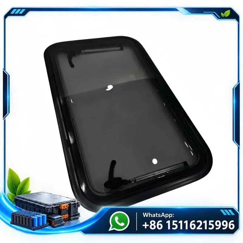 350*280mm Factory Supplier MG20RW Radius Corner Flat Window with Black High Quality Powder Coated Aluminum Frame for RVs