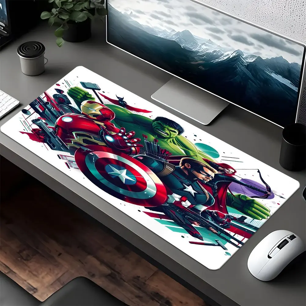 1pc Marvel Captain America Gaming Mouse Pad - Large Multi-Functional Rubber Base Desk Mat with Vibrant Superhero Design, Perfect