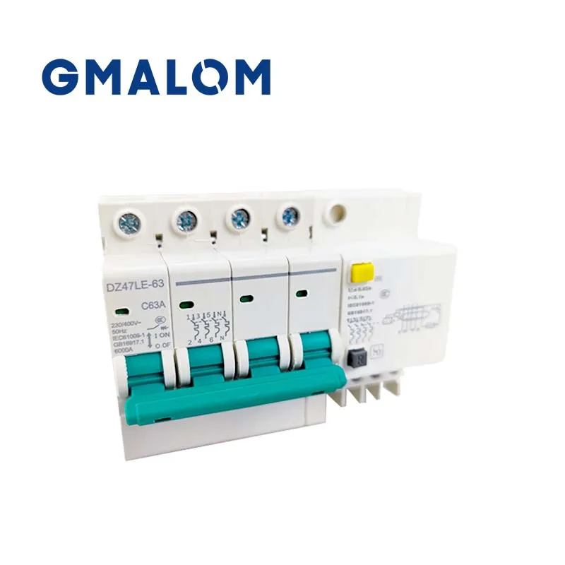 Residual current circuit breaker Main switch with surge protector 1P 2P 3P3P+N 4P AC400V RCBO MCB with Lightning protection SPD