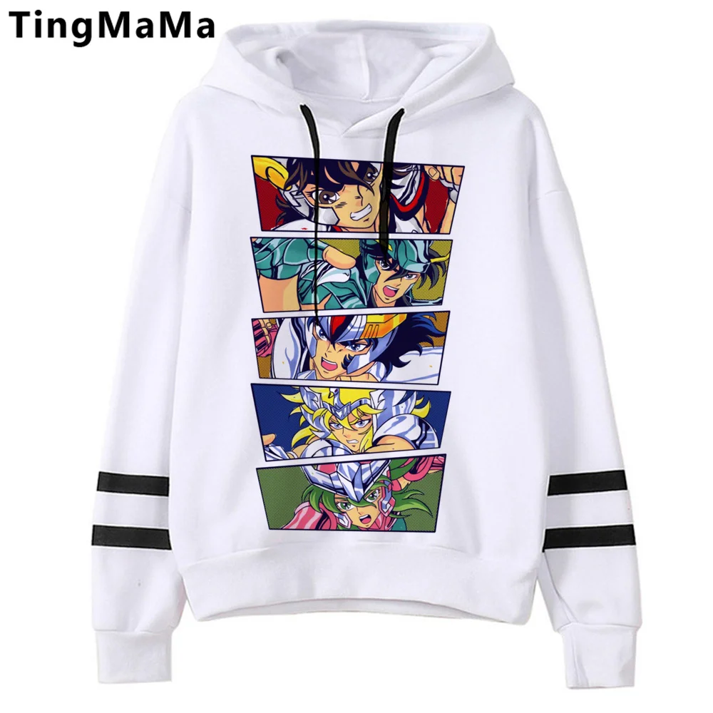 Knights of the zodiac hoodies men anime Kawaii 2023 anime sweater clothing man 90s sweatshirts