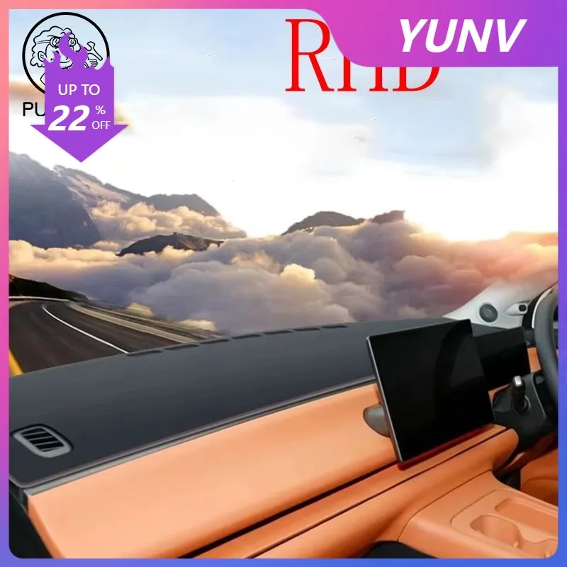 YUNV LHD RHD For Leapmotor C10 2024 2025 2026 Car Leather Dashmat Dashboard Cover Car Pad Dash Mat SunShade Carpet Cover Accesso