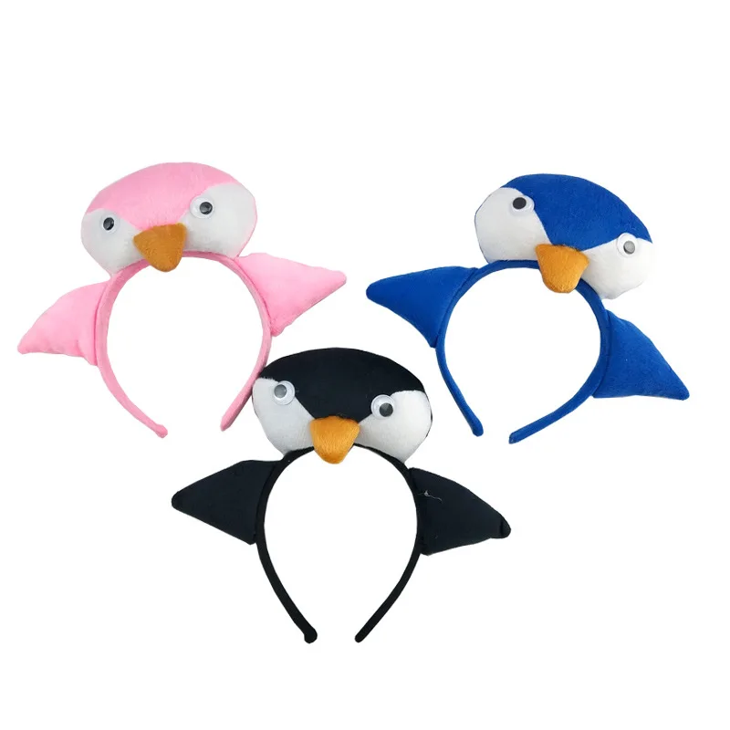 Kids Cute Cartoon Birds Swallow Penguin Owl Headband Carnival Cosplay Decoration Performance Props Animal Headband