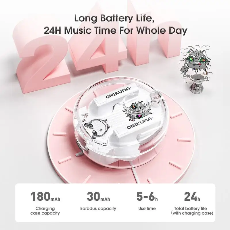 Bluetooth Wireless Earbuds, Wireless In-Ear Headphones, Noise Cancelling Earphones, Digital Display Low Latency Ear Buds for TV