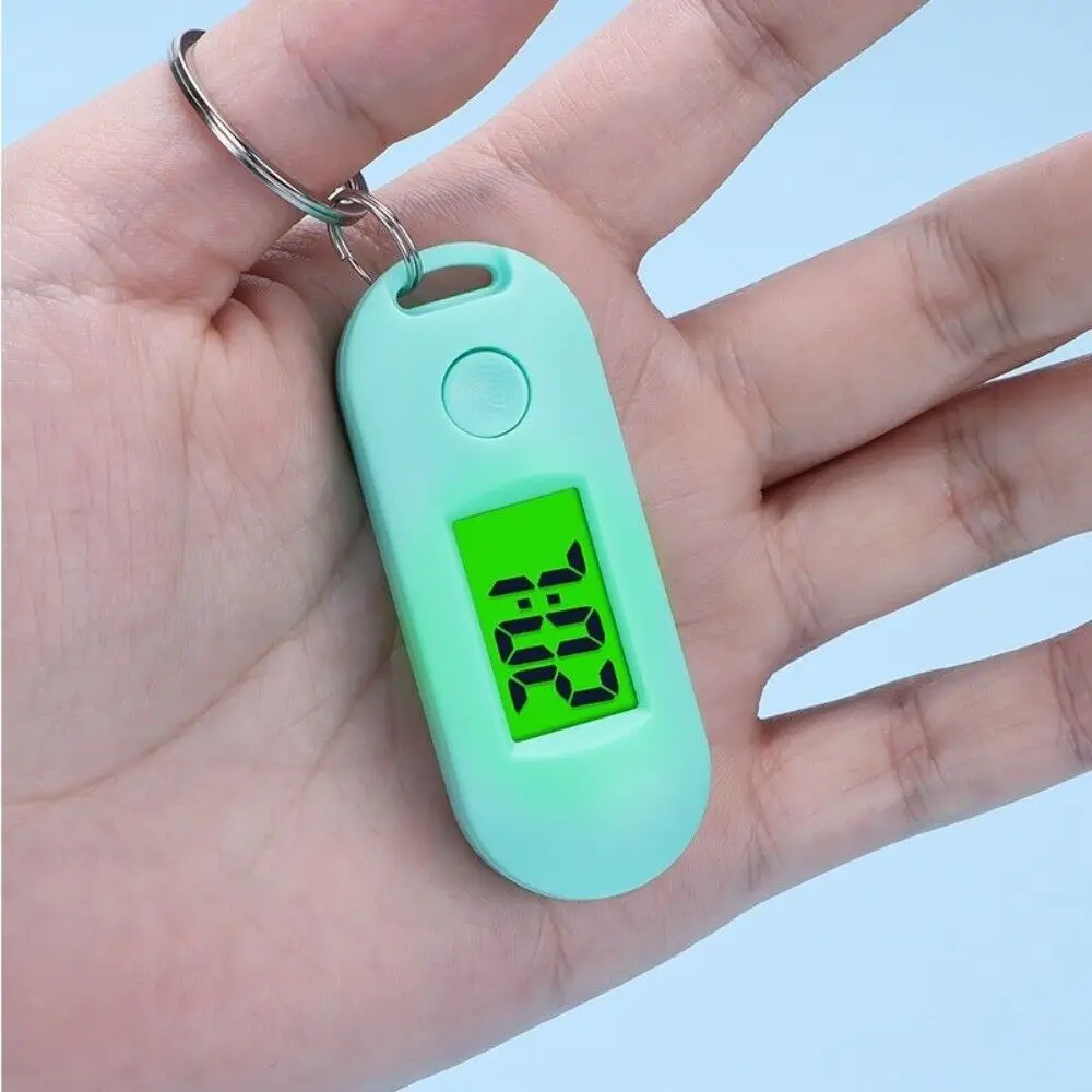 Mini Digital Electronic Clock Small Wall Watch Study Library LCD Display Luminous Key Ring Watch
