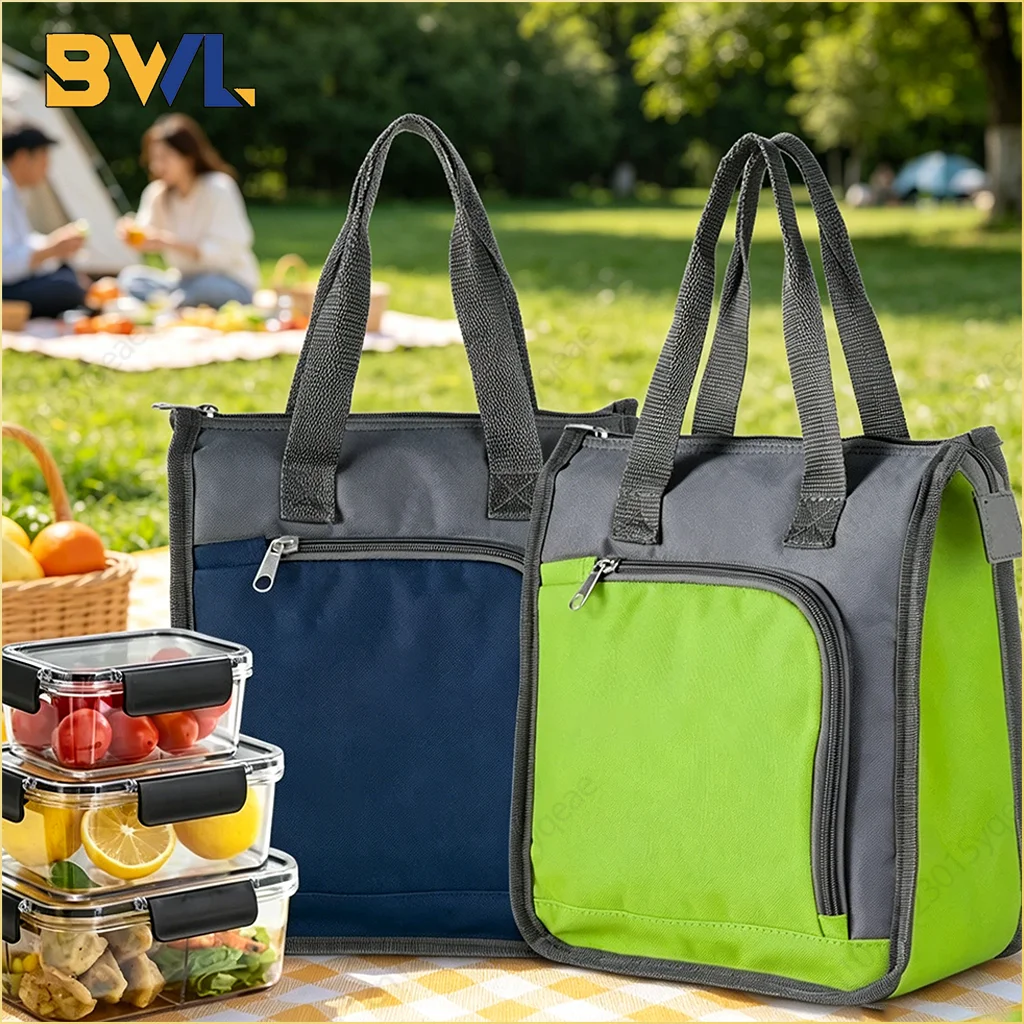 Tragbare Isolierte Lunch-Tasche für Draußen Thermische Kühltasche Auslaufsicher Wasserdicht Handliche Arbeits-Lunchbox Picknick-Aufbewahrungsbeutel