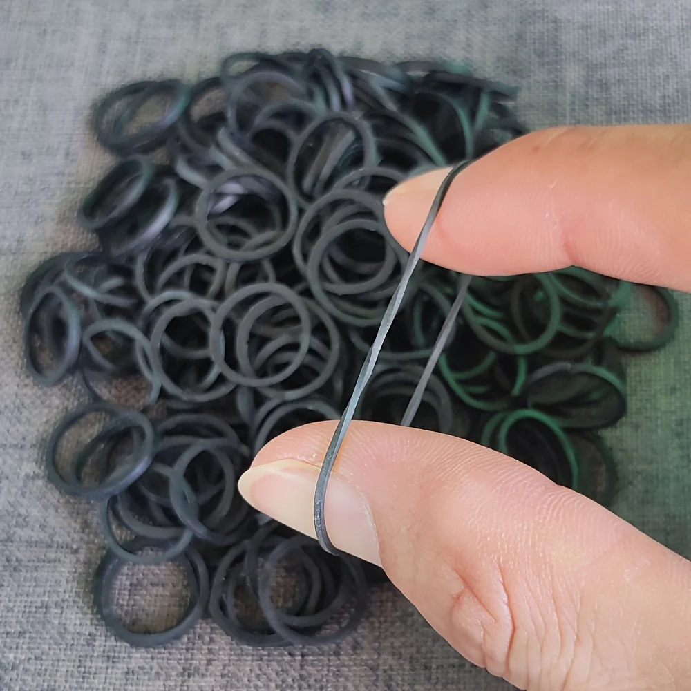 1500 Stuks Zwarte O Ringen Elastische Elastiekjes Rekbare Latex Ringen Levert Pakket Rekbare Band Rubber Ring