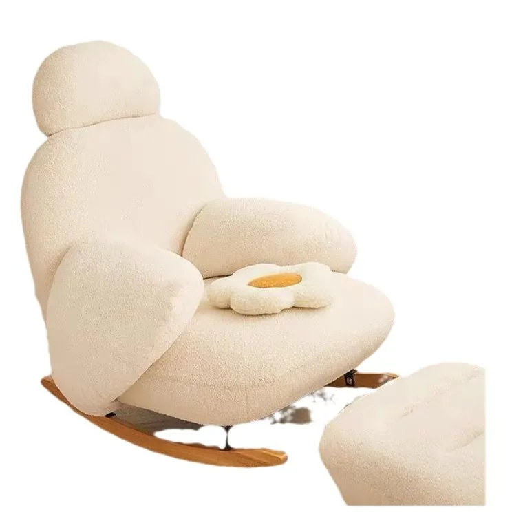 

Internet celebrity big white rocking chair, home, balcony lazy, recliner, living room
