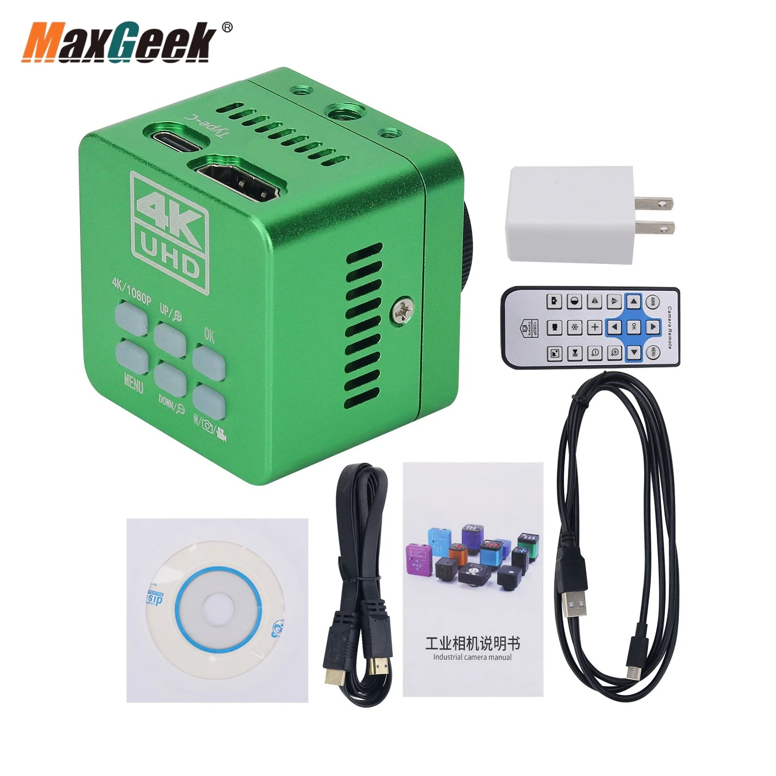 Maxgeek-câmera Microscópio Uhd Câmera Industrial Sensor de Imagem Eletrônico 16 Milhões de Pixels Hy6210 4k