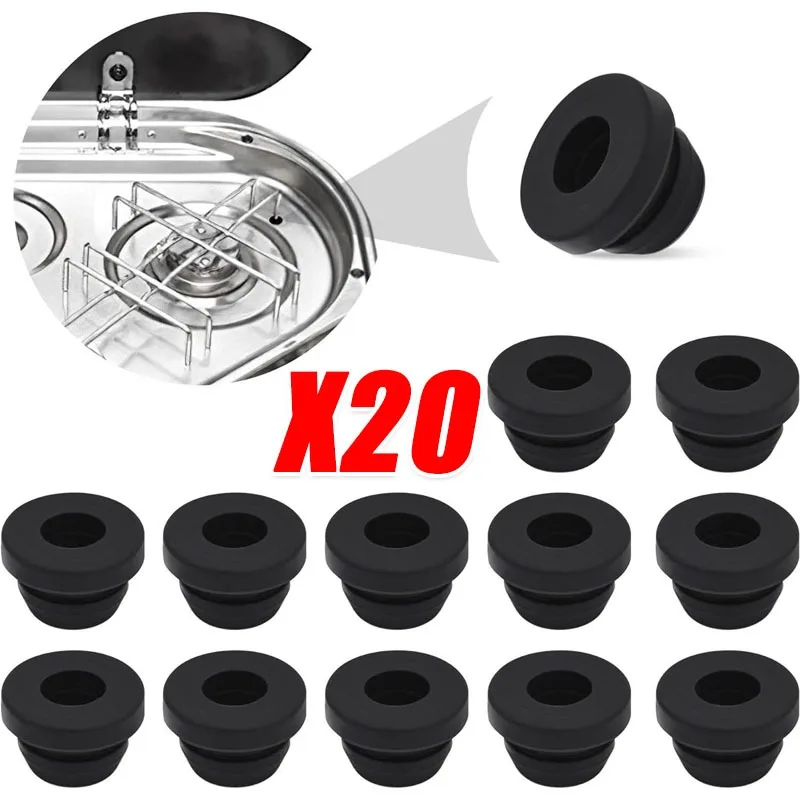 High-Temperature Resistant Through-Hole Silicone Wire Protector for RVs Trailer Accessories Automobiles Vehicle Parts 1-20Pcs