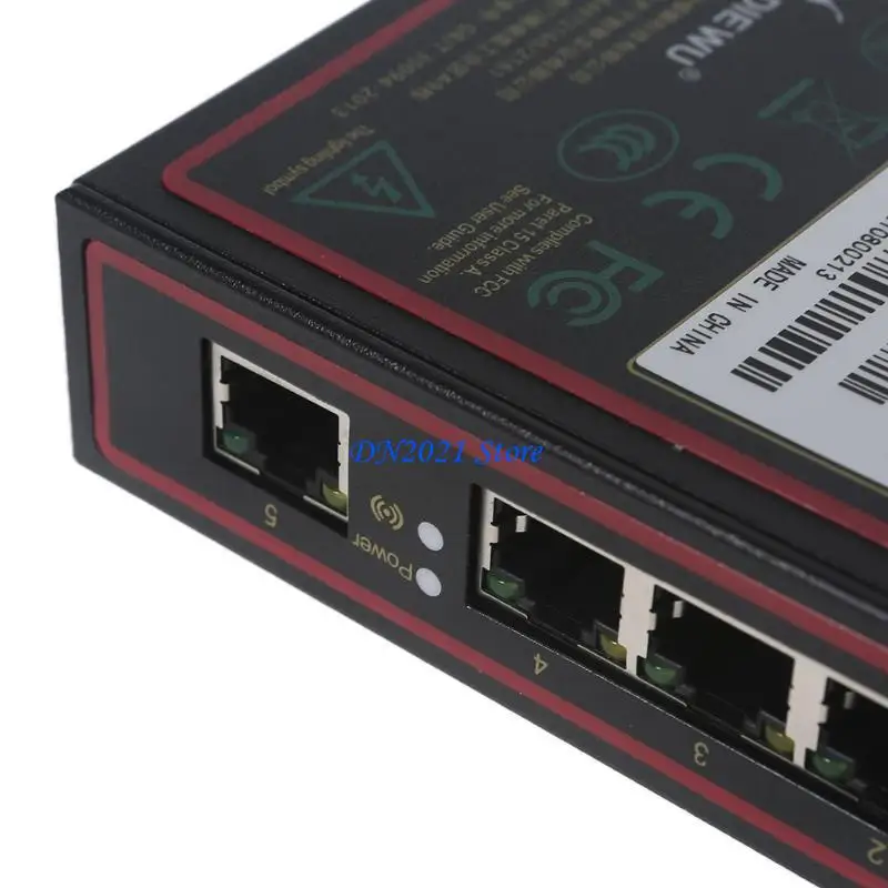 F3KE Industrial Switch 5 Port Din-Rail 10/100/1000Mbps Capacity 1Gb Support IEEE802.3/3u/3x/3az for Lifetime for Prot