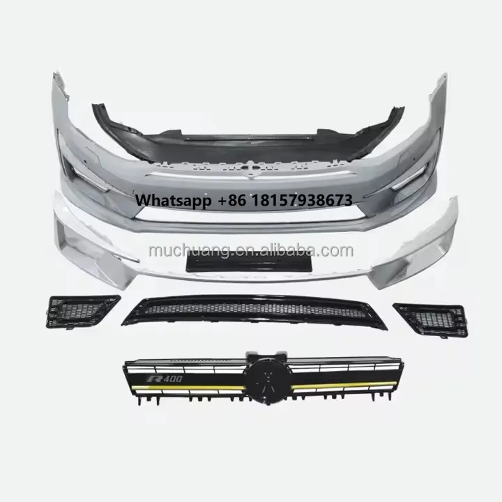 

V W Golf 7 2014-2017 Upgrade Front Bumper Assy with Grille Modified Exterior Parts for Golf 7 R400 Body Parts