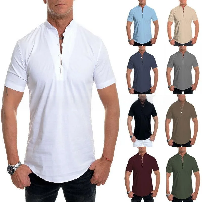 

Ультралегкая мужская футболка из полиэстера, тонкая, летняя, повседневная, молодежная, однотонная.