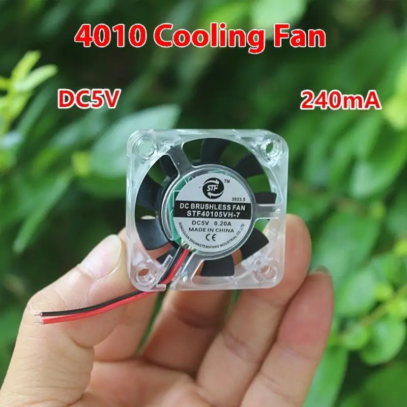 

1 Piece 40x40x10MM 4010 Cooling Fan 3D Printer Parts DC 5V 240mA Brushless Radiator with LED Light Heatsink Cooler Accessory