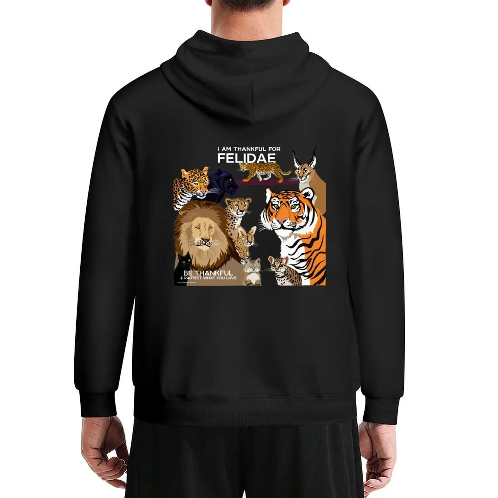 

I Am Thankful For Felidae Hoodie korean style clothes hooded shirt japanese style men clothes men's hoodies