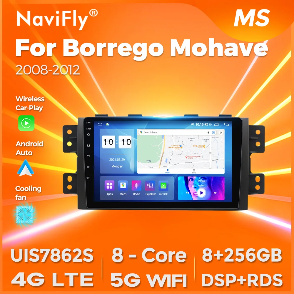 Navifly 7862S Android Car Intelligent Systems For Kia Borrego Mohave 2008-2012 Multimedia Player GPS BT Carplay Auto Stereo 2Din