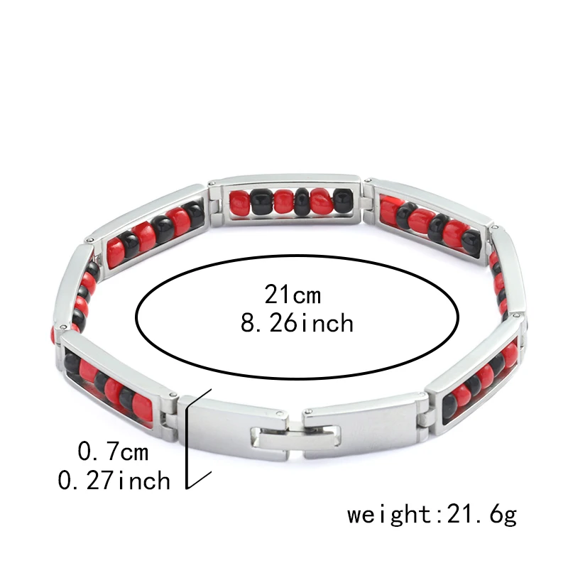 stainless Fashion design, steel unisex, beads, bracelet, mixed multi-color quality niche high mixed jewelry,