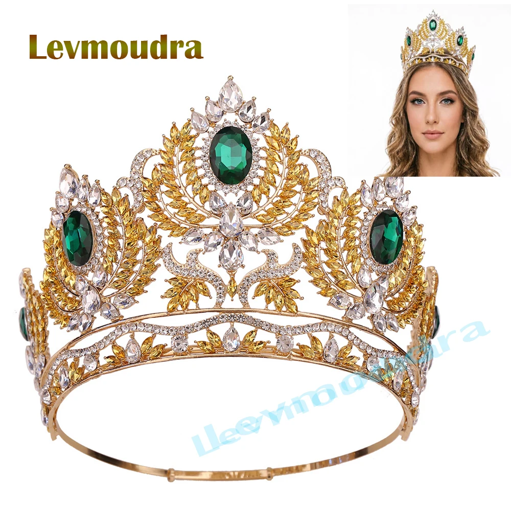 

Levmoudra Rhinestone Queen Crowns For Wedding Bridal Birthday Prom Pageant Party, Tiaras and Crowns for Women