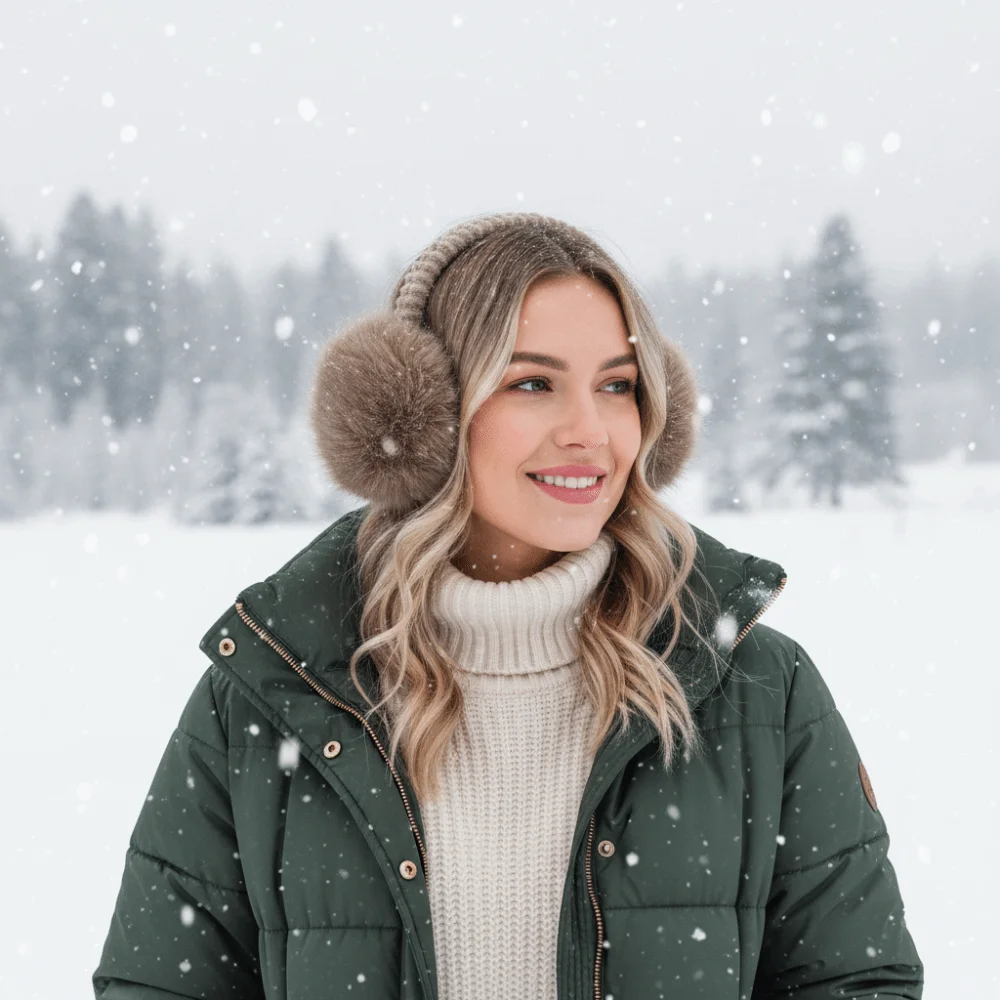 الشتاء الدافئة طوي غطاء للأذنين الباردة حماية التجمد للطي الأذن دفئا سميكة لينة سماعات الأذن للنساء الرجال في الهواء الطلق #1