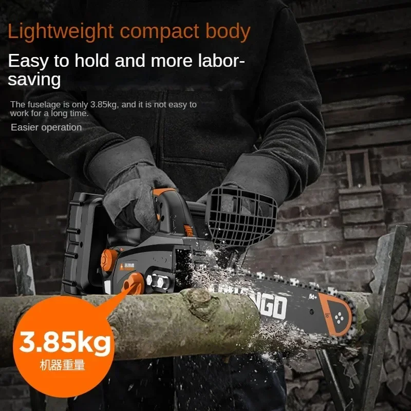 Powerful Cordless Chainsaw with Lithium Battery for Home Use and Woodworking