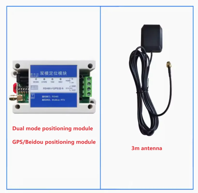 

GPS+Beidou dual-mode dual satellite BD positioning module to RS485 serial port industrial Modbus RTU protocol 232