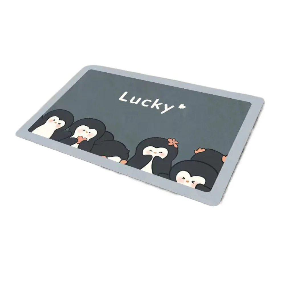 

Absorbent Cartoon Panda Bathroom Mat Comfortable Multi-purpose Diatom Mud Floor Mat Thickened Breathable Toilet Door Rugs
