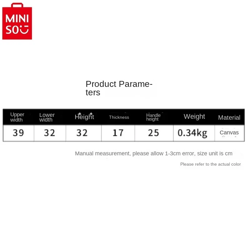 MINISO-Sac en toile de grande capacité, sac à main SnoAmendments de dessin animé, sac fourre-tout polyvalent One Initiated, nouveau, 2024