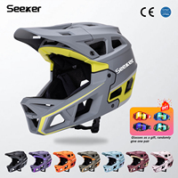 SEEKER new off-road bicycle full helmet integrated molding downhill riding helmet outdoor men and women mountain bike helmet